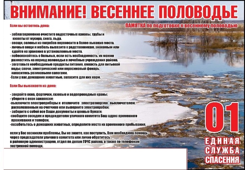 Внимание весенн. половодье